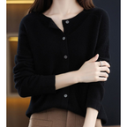 Cardigan Donna in Merino e Cashmere con Girocollo