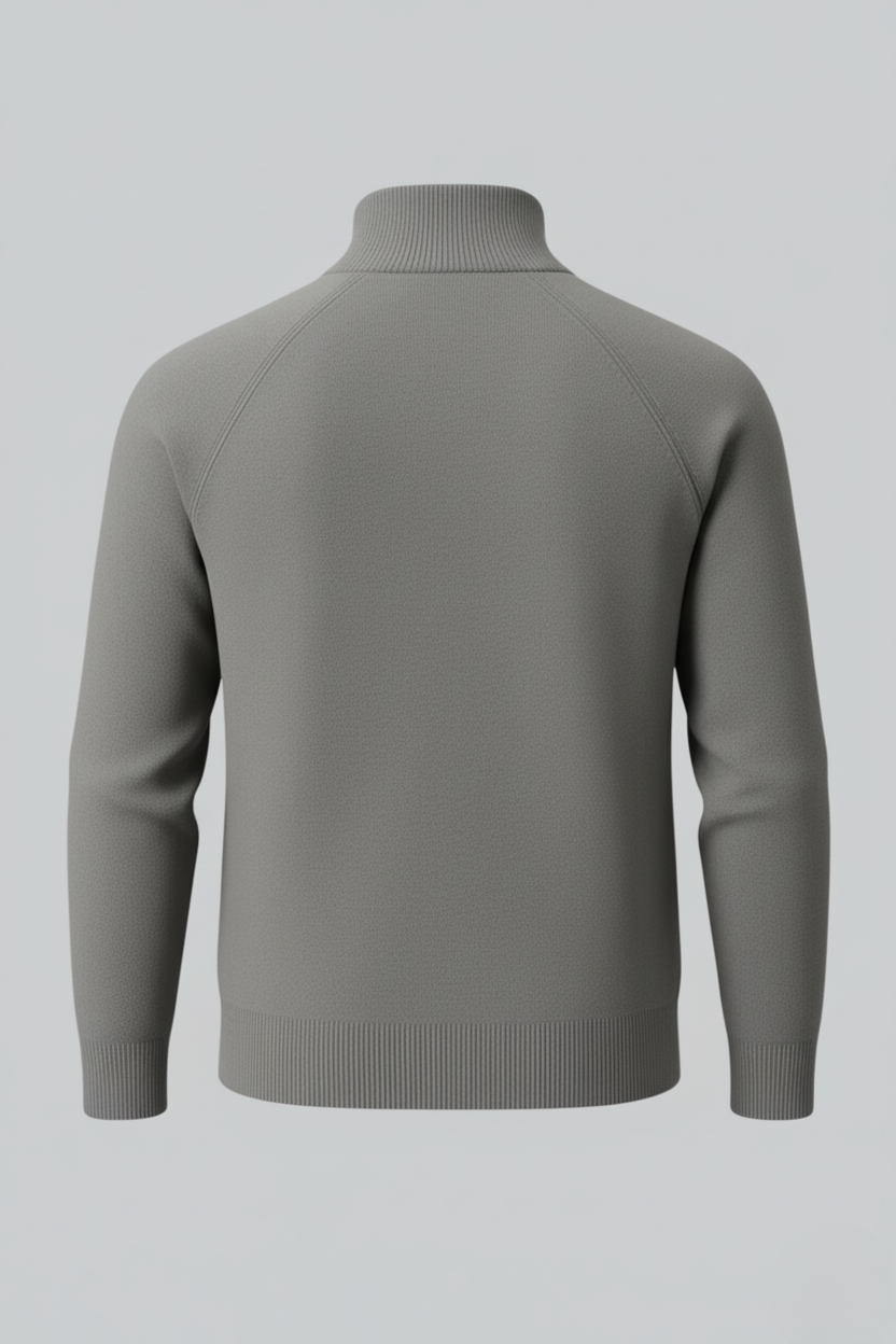 ANFINITE - Herre Half-Zip Striktrøje med Høj Krave