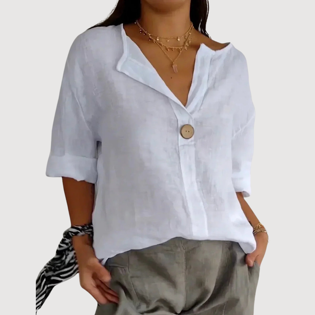 Bluse V-Hals Silhuet Elegant Komfort