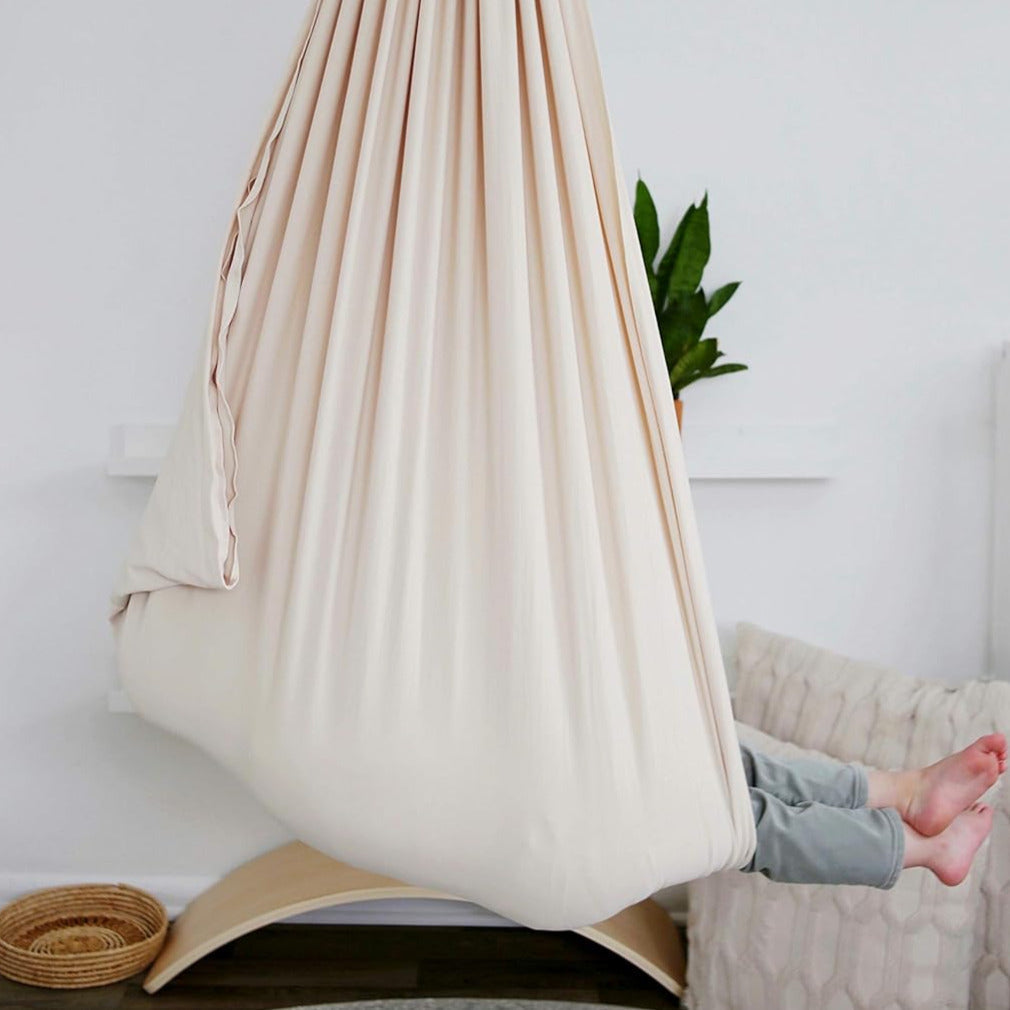 Sedia a Dondolo Sensoriale per Bambini – Amaca Cocoon Rilassante per Uso Interno | Sedia a Dondolo Compressiva per Concentrazione, Rilassamento e Supporto Sensoriale