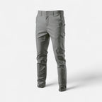 Pantaloni Chino Uomo in Misto Cotone dal Taglio Sartoriale