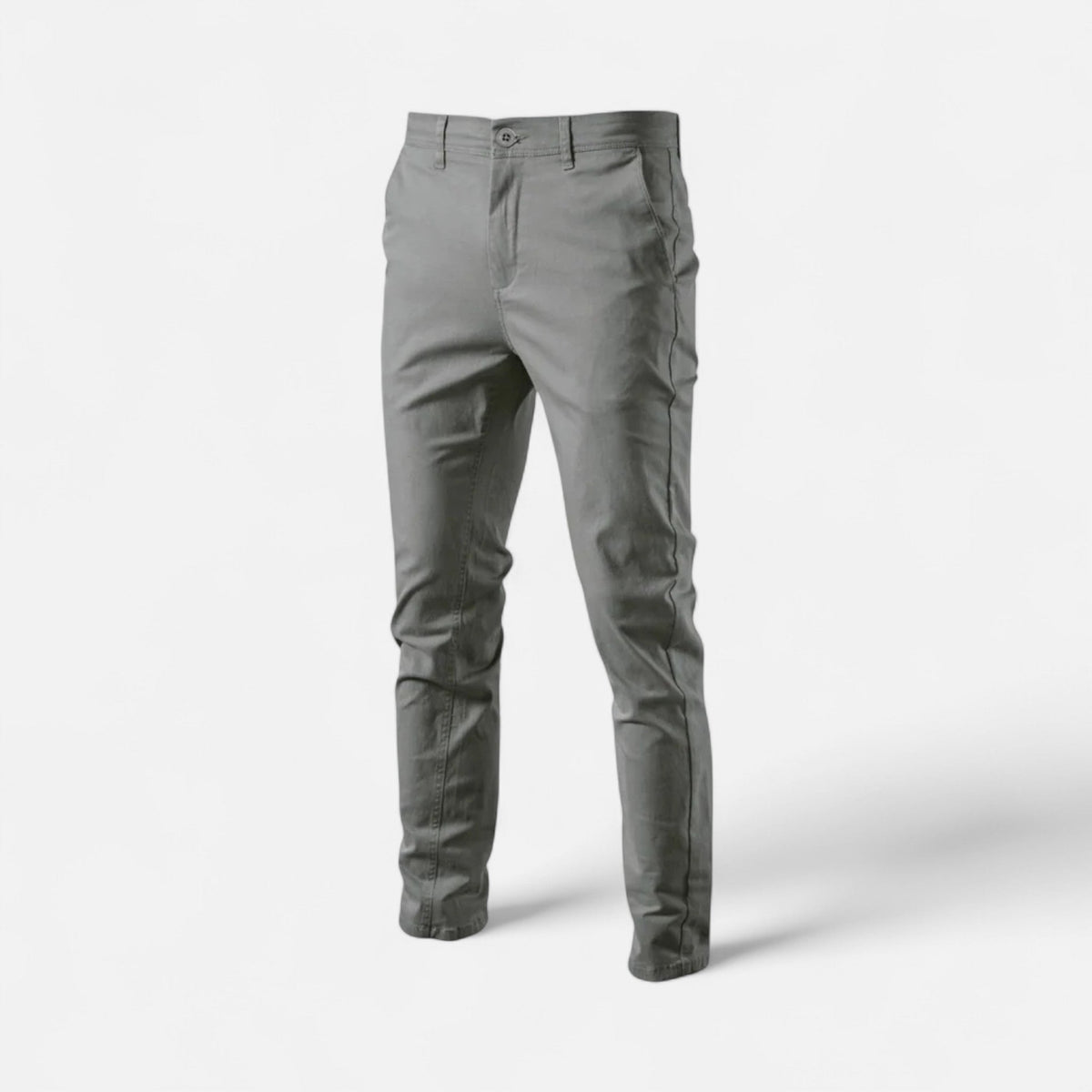 Pantaloni Chino Uomo in Misto Cotone dal Taglio Sartoriale