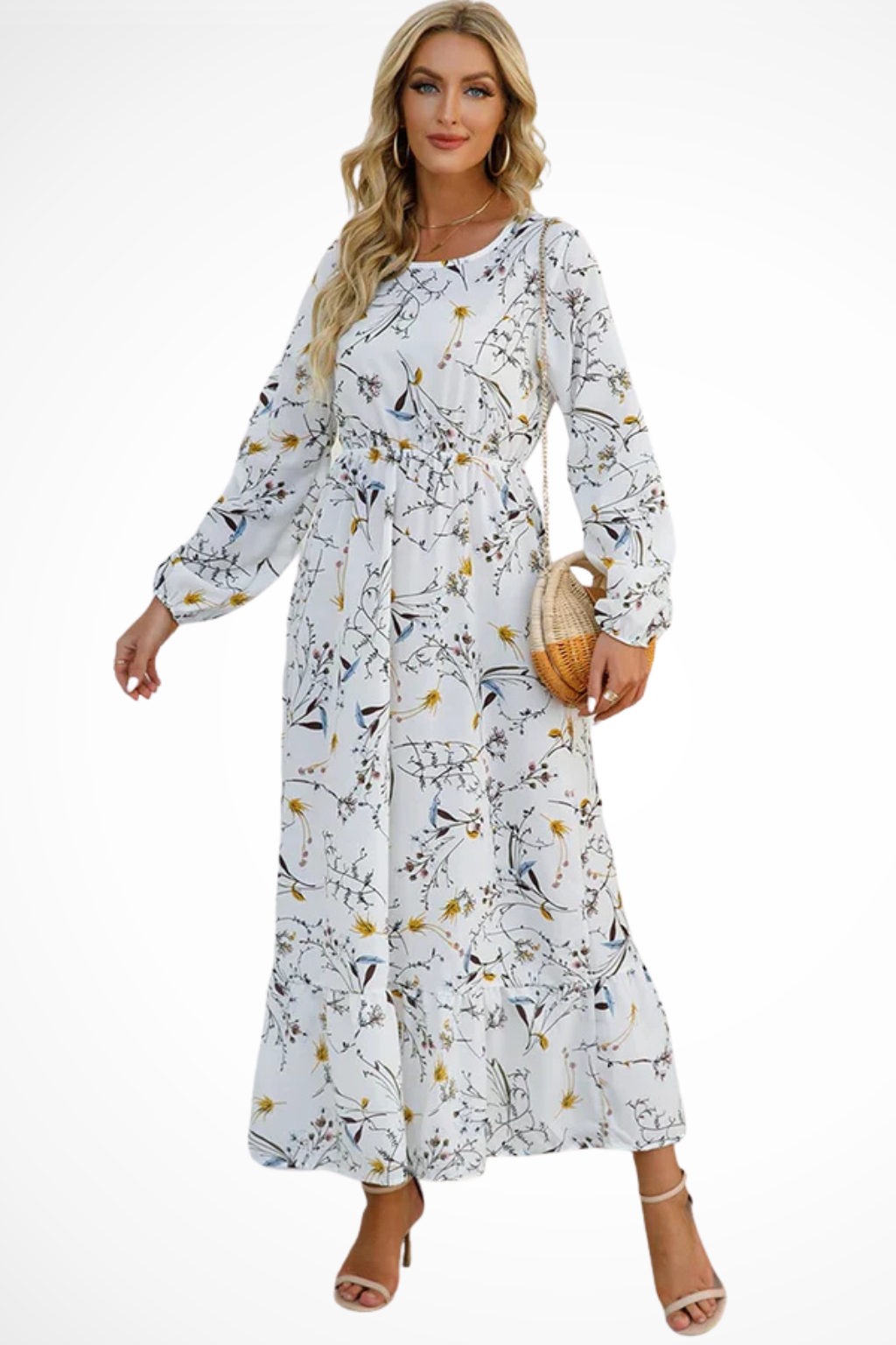 Blomsterkjole Boho Silhuet Elegant Sommerstil