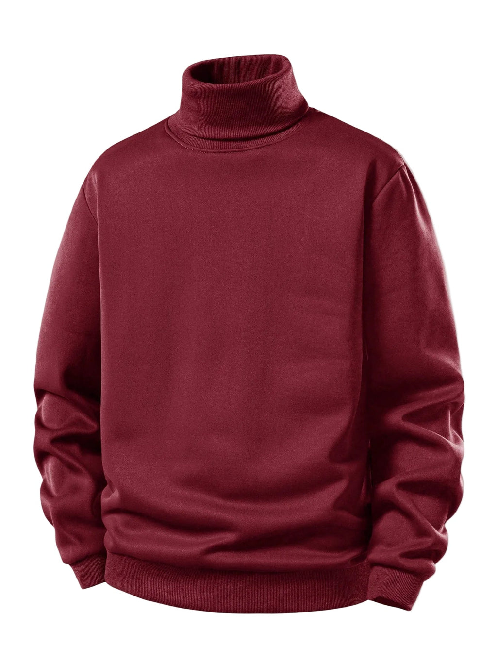 Sweat-shirt chaud pour homme avec col montant et intérieur en polaire – doux et confortable pour l’automne et l’hiver