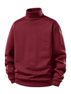 Sweat-shirt chaud pour homme avec col montant et intérieur en polaire – doux et confortable pour l’automne et l’hiver