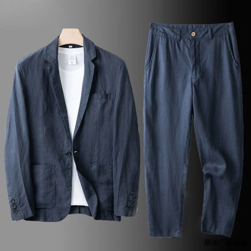 Completo Elegante in Lino da Uomo – Lusso Leggero e Stile Senza Tempo
