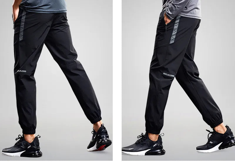 Pantalon de jogging de sport pour homme – légers, à séchage rapide, avec poches zippées