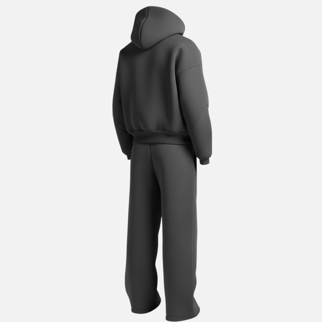 Conjunto oversize de dos piezas para hombre con sudadera con capucha y pantalones jogger - conjunto casual de estilo urbano
