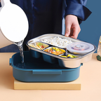 Contenitore Termico in Acciaio Inossidabile – Contenitore per Alimenti Isolato e Antileak con Più Scomparti | Mantiene i Pasti Caldi o Freddi per Ore