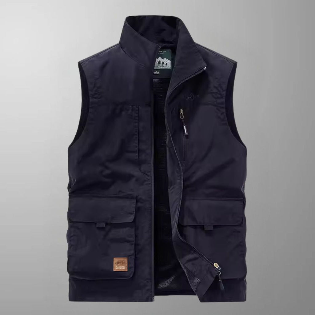 Chaleco cargo outdoor de hombre con múltiples bolsillos