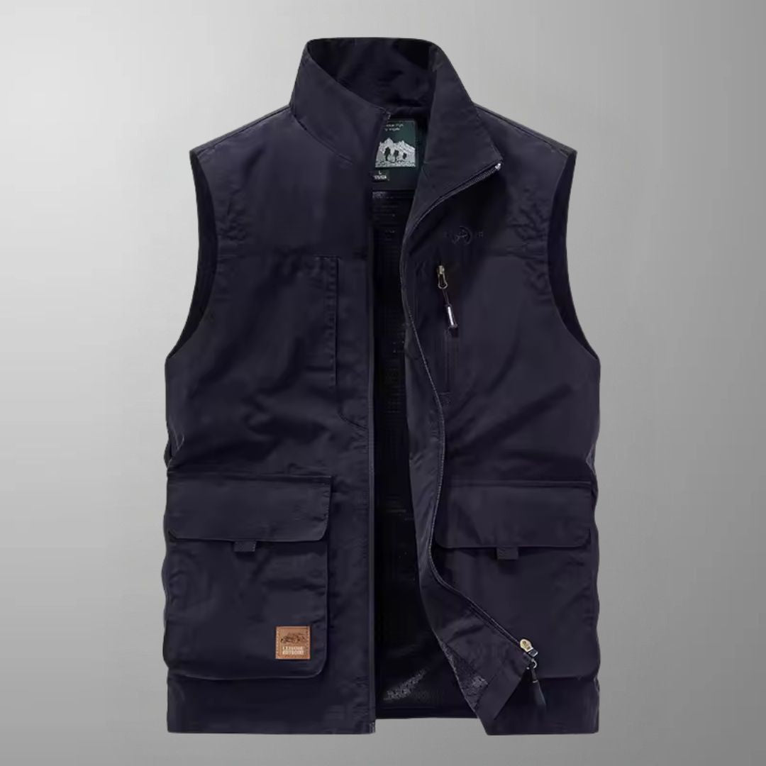 Chaleco cargo outdoor de hombre con múltiples bolsillos