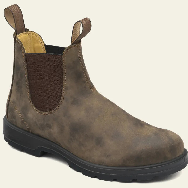 Bottines Chelsea pour homme imperméables en similicuir avec semelle robuste