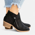 Bottines orthopédiques pour femme en véritable cuir