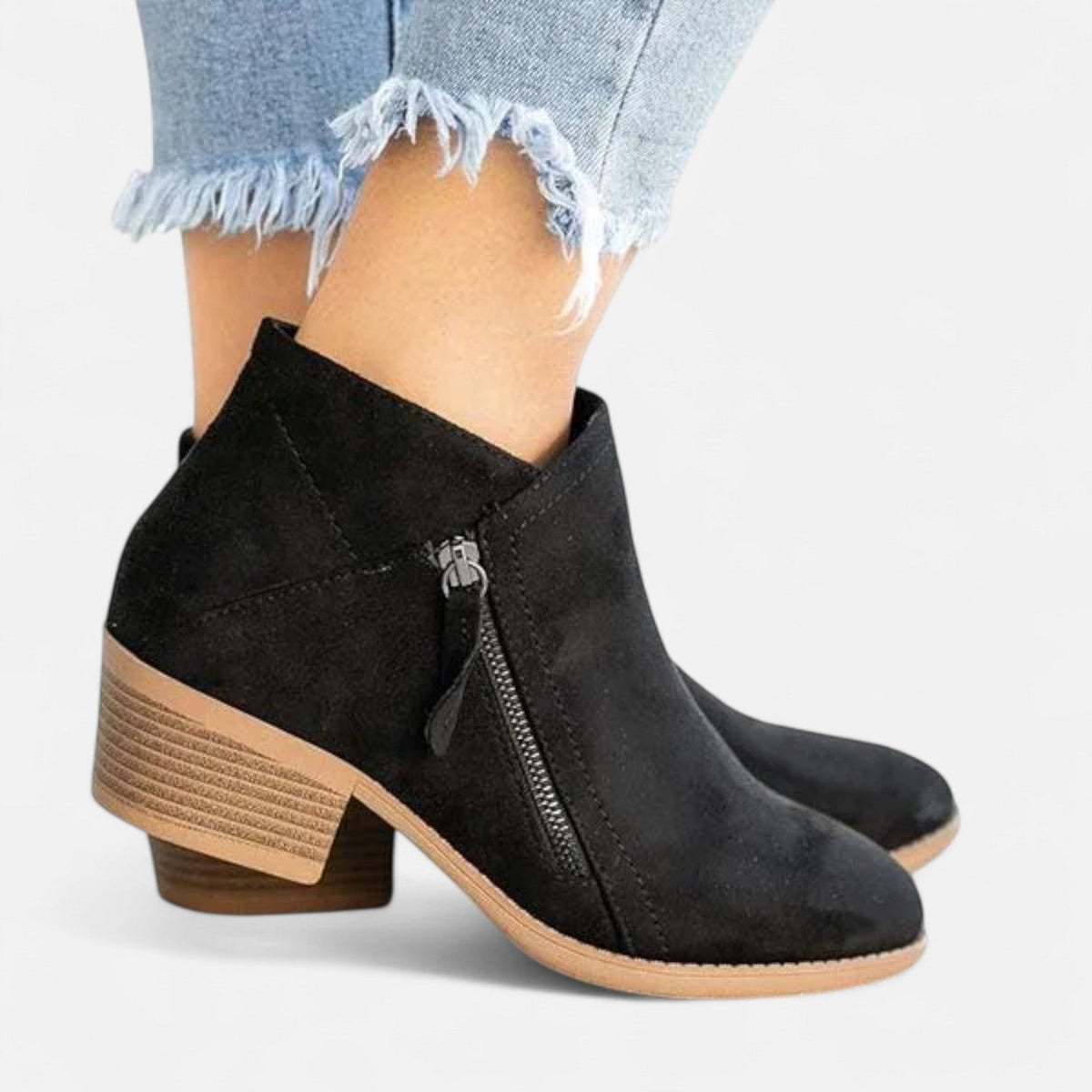 Bottines orthopédiques pour femme en véritable cuir