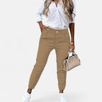 Pantaloni Donna Slim Fit a Vita Alta dal Taglio Elegante