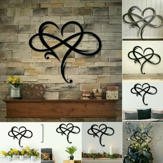 Arte da Parete in Ferro con Cuore Infinito - InfiniteHeart