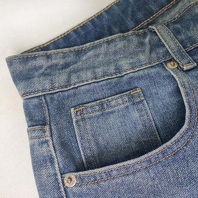 Jean femme cropped à jambes larges – Denim doux à la coupe décontractée