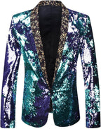 Blazer Uomo con Paillettes e Collo a Scialle – Giacca Elegante per Feste ed Eventi