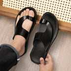 Sandali Uomo Slip-On con Cuciture a Contrasto