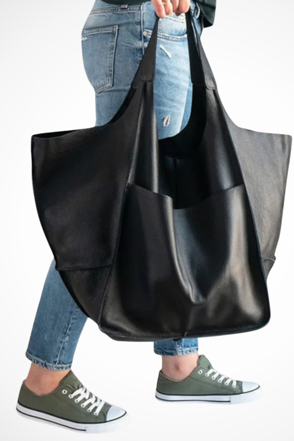Blød Hverdags Tote med Rummeligt Design og Enkel Stil