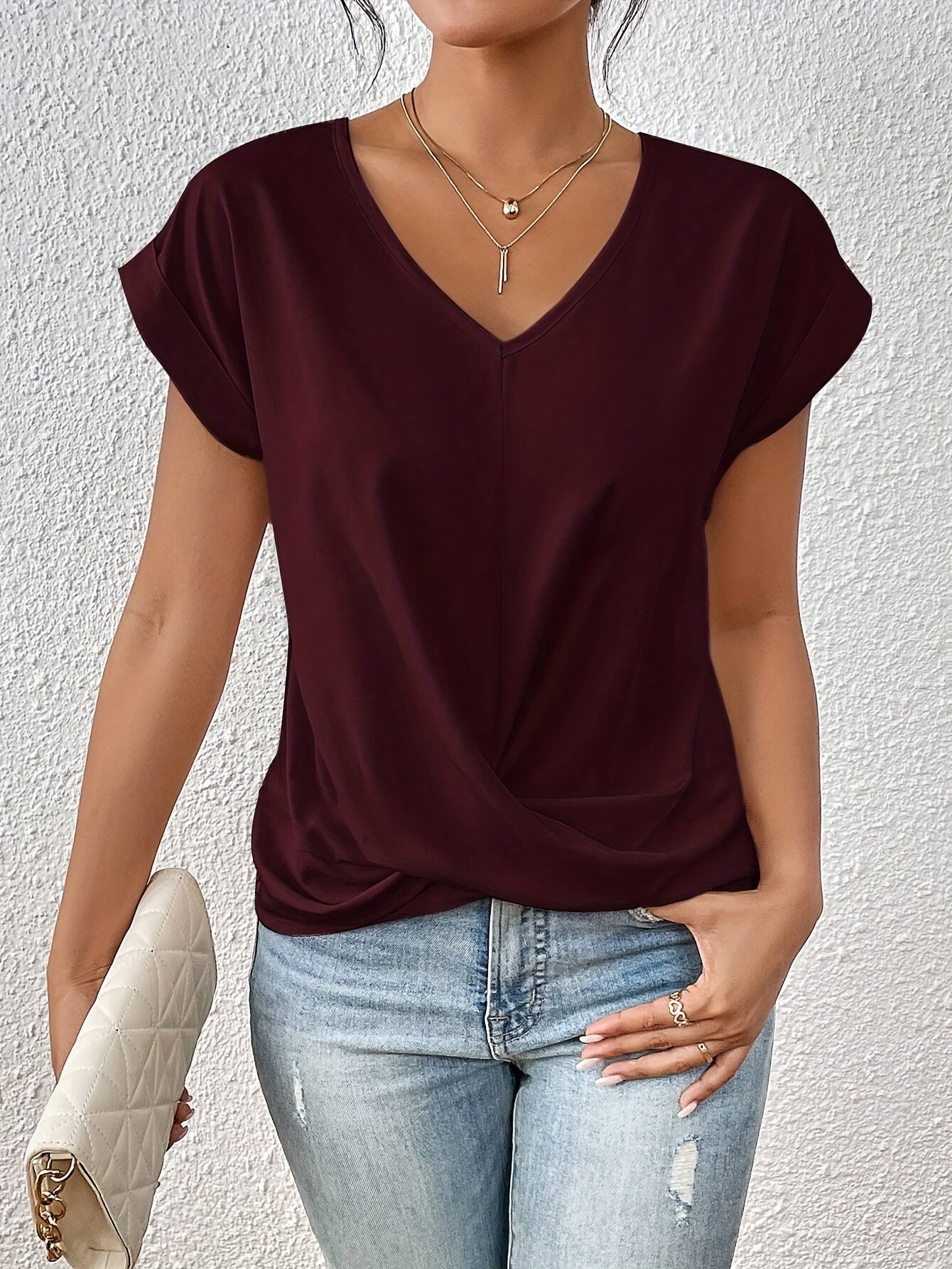 T-shirt femme à col cœur ANFINITE