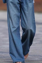 Jean femme taille haute à pinces – Denim élégant à jambes larges