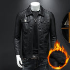 Giacca Uomo Vintage in Pelle dal Taglio Classico