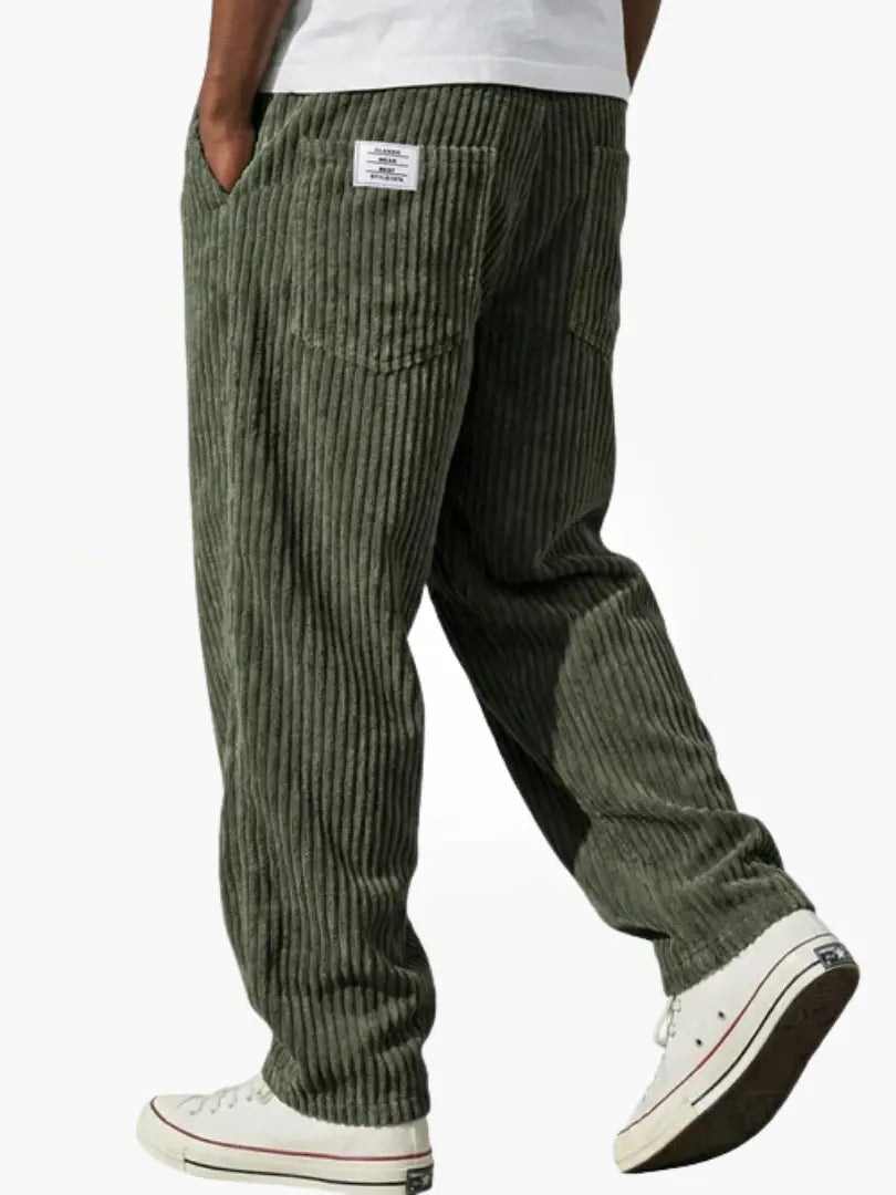 Pantaloni Uomo in Velluto a Coste con Coulisse