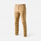 Pantaloni Chino Uomo in Misto Cotone dal Taglio Sartoriale