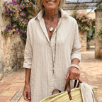 Abito Camicia a Righe Elegante ANFINITE Serena