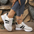 Zapatillas deportivas retro para mujer de ante con suela de plataforma