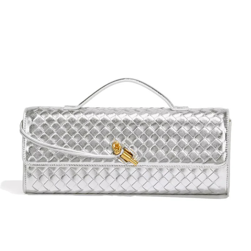 Cartera de mujer trenzada de cuero ecológico