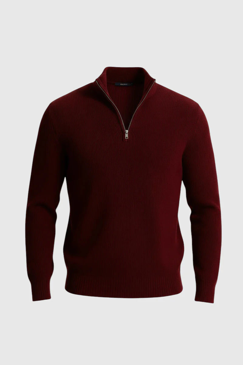 ANFINITE - Herre Half-Zip Striktrøje med Høj Krave