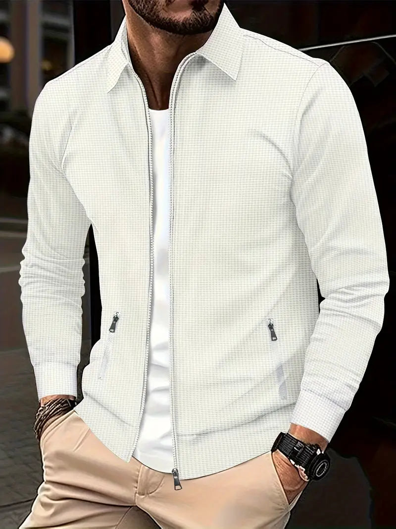 Camisa de hombre con cremallera y diseño smart casual
