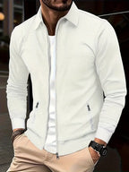 Camisa de hombre con cremallera y diseño smart casual