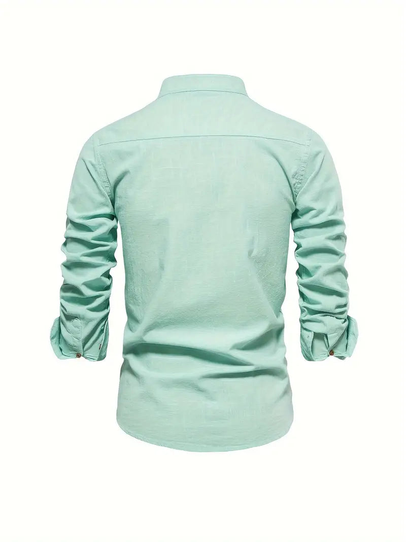Chemise décontractée homme pour le printemps à boutons ANFINITE
