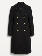 Cappotto Lungo Donna Doppiopetto con Revers