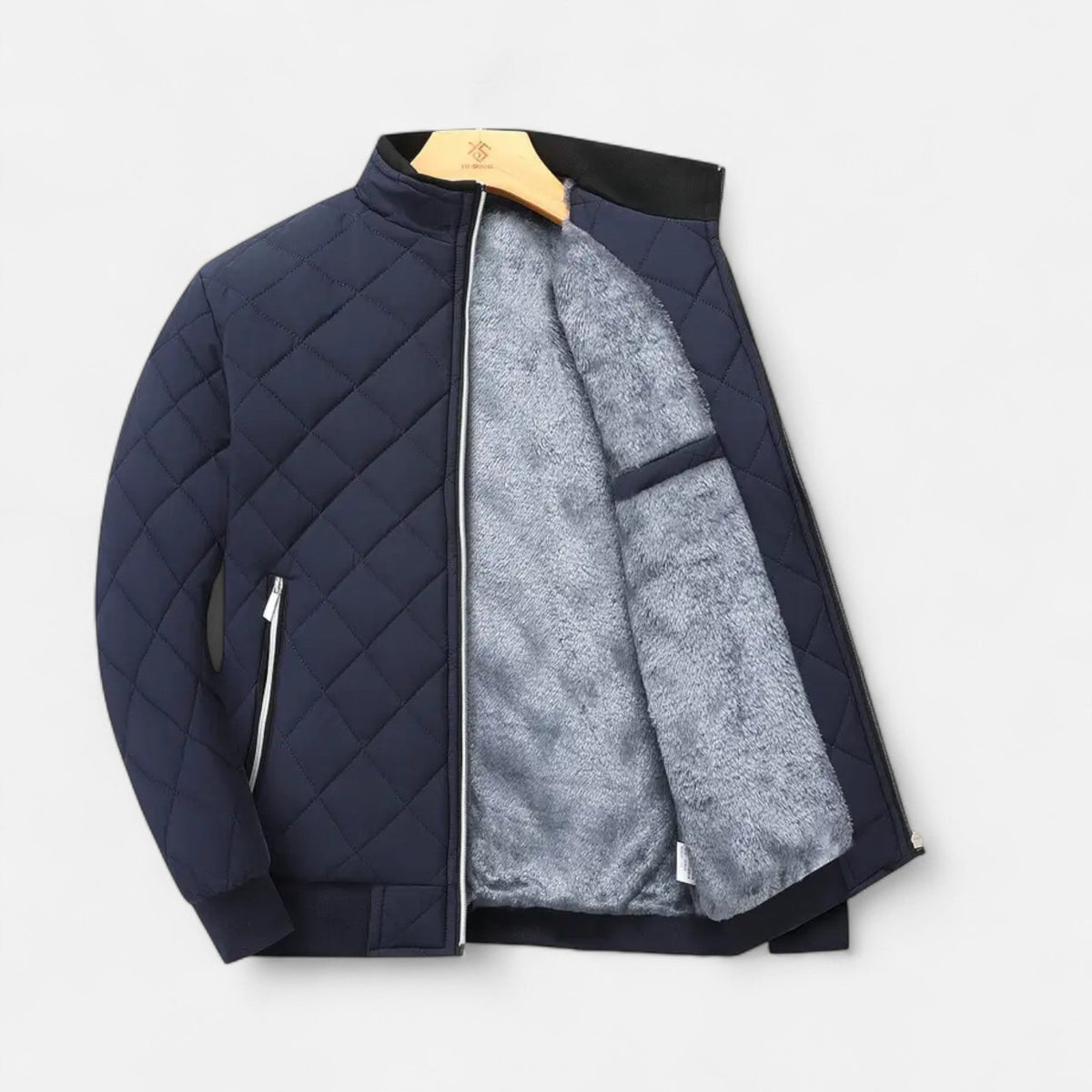 Chaqueta de invierno acolchada para hombre con forro polar - Calidez y comodidad elegantes