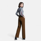 Pantalon femme taille haute et jambe droite – élégant, extensible et confortable