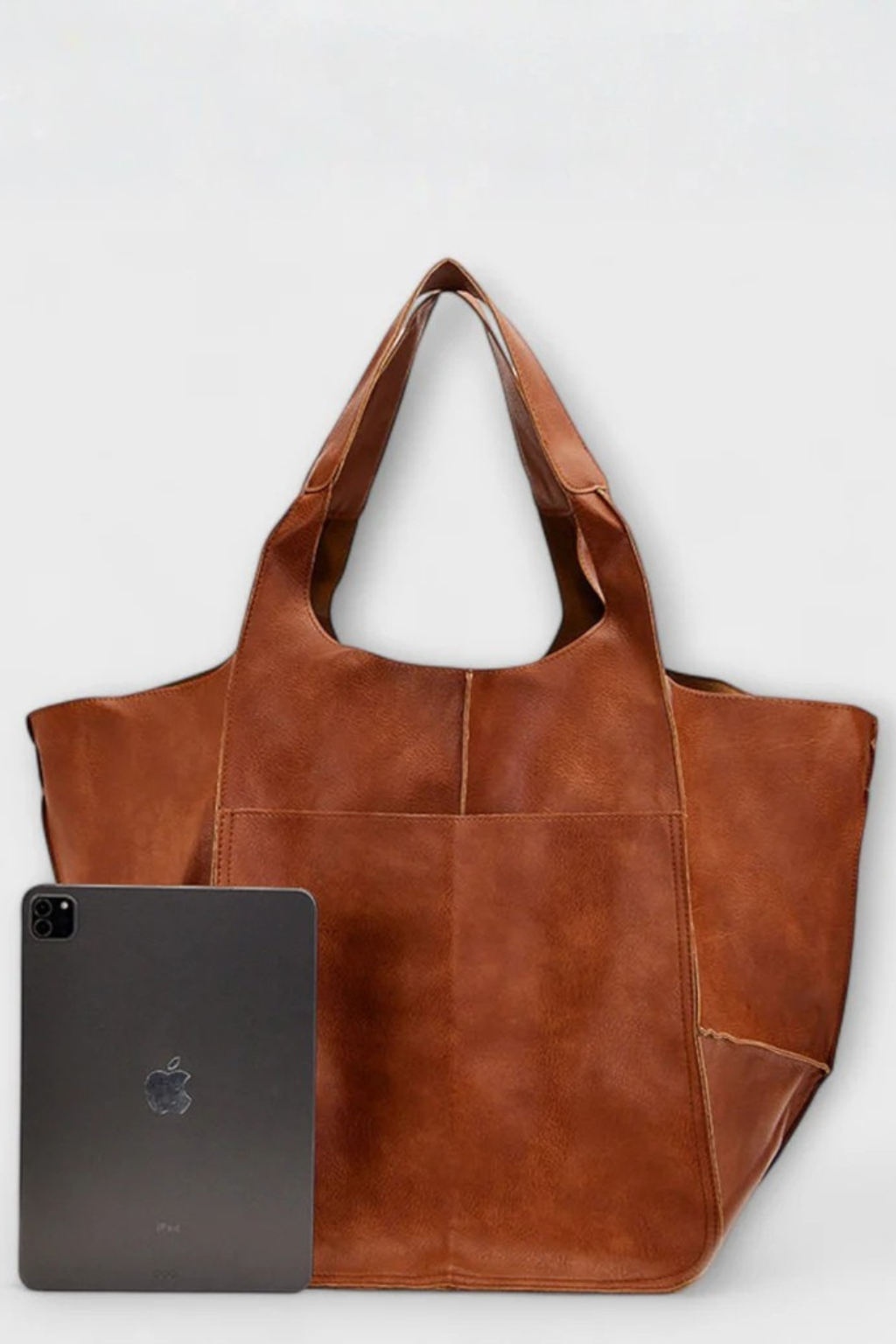 Blød Hverdags Tote med Rummeligt Design og Enkel Stil