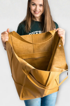 Borsa Tote Giornaliera Morbida con Design Spazioso e Stile Semplice