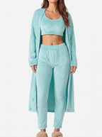 Completo Lounge Donna 3 Pezzi con Cardigan Lungo