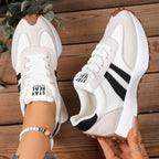Zapatillas deportivas retro para mujer de ante con suela de plataforma