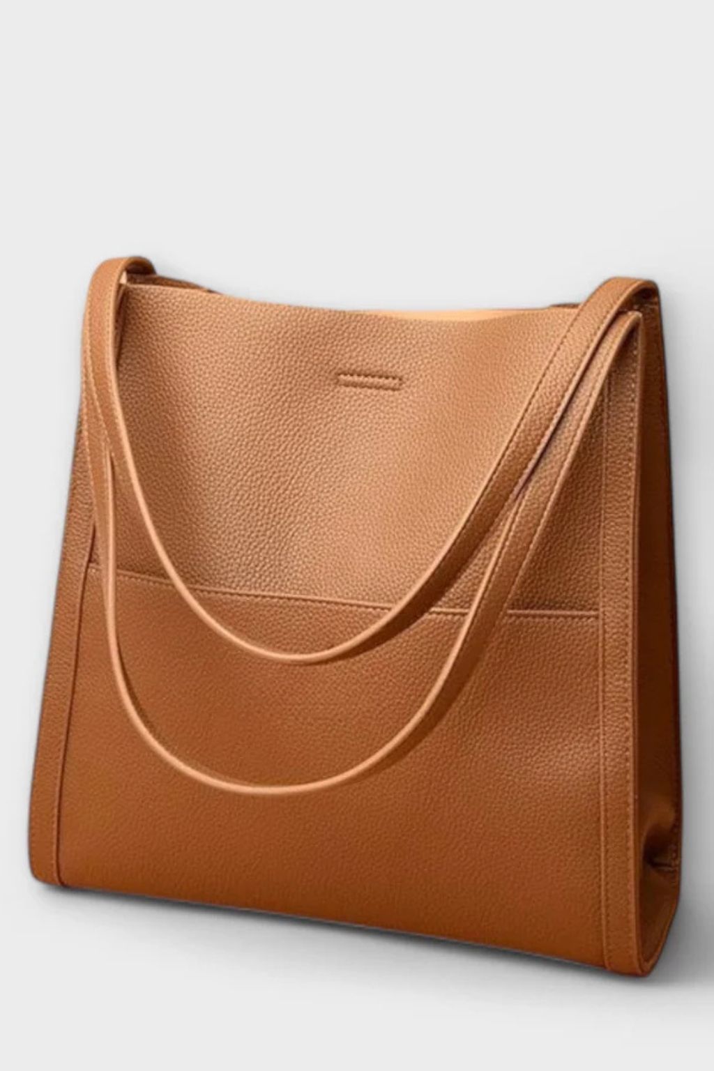 Struktureret Tote Taske med Frontlomme og Tekstureret Finish