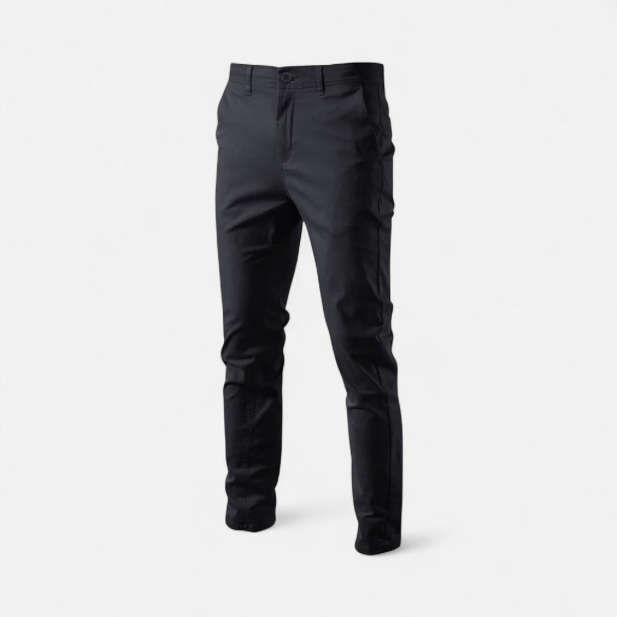 Pantaloni Chino Uomo in Misto Cotone dal Taglio Sartoriale