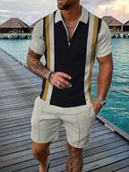 Conjunto casual de hombre con estampado colorido