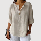 Bluse V-Hals Silhuet Elegant Komfort