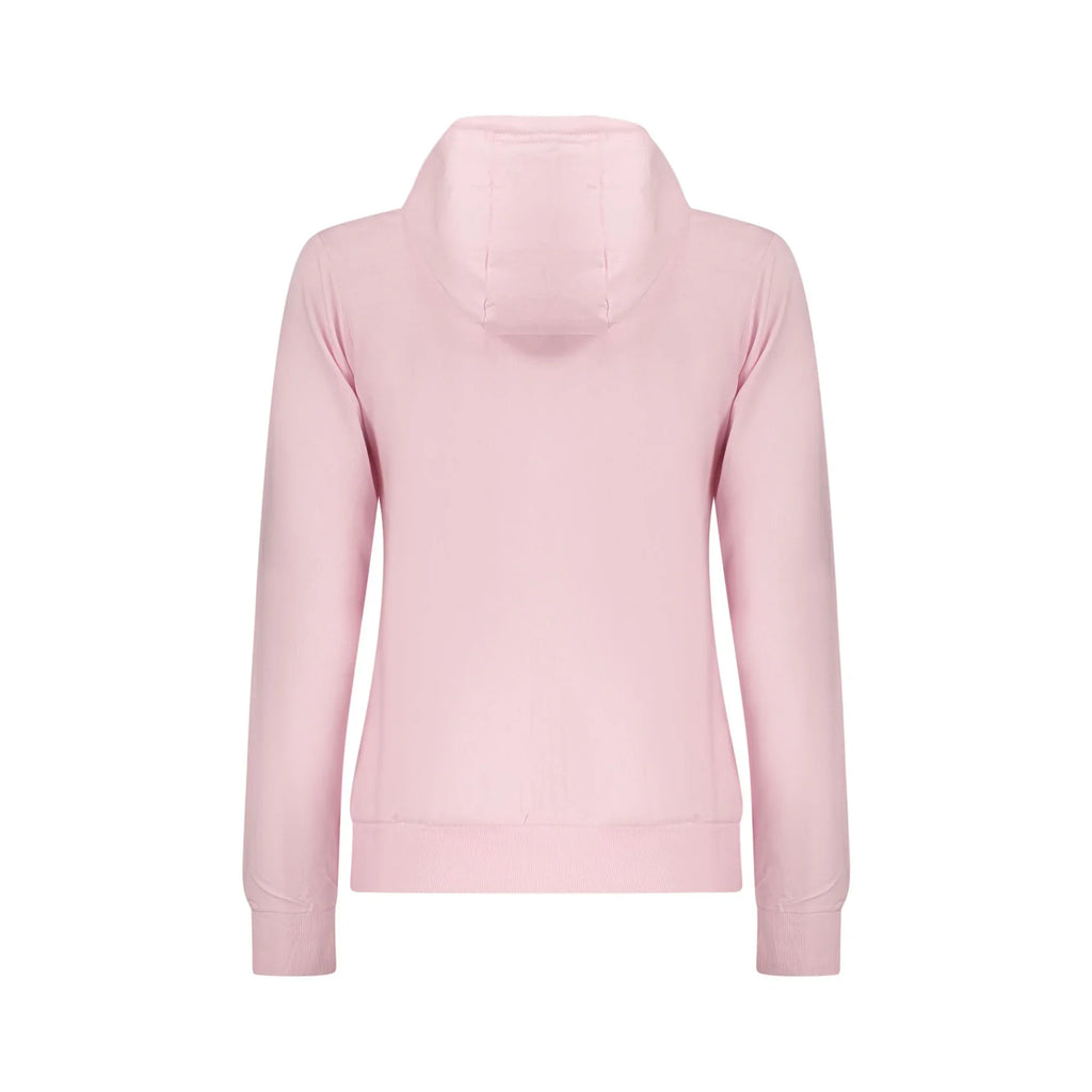 Sudadera de mujer rosa con cremallera y logotipo