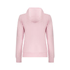 Sudadera de mujer rosa con cremallera y logotipo