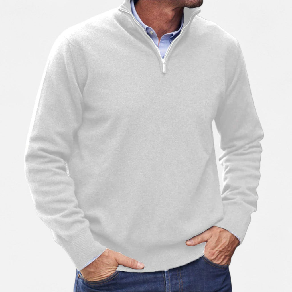 Pull élégant pour homme avec fermeture éclair - Confort et style raffiné